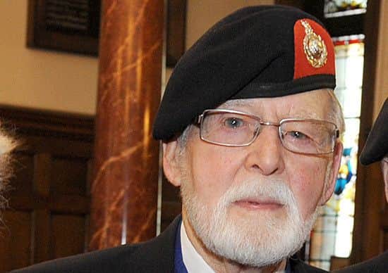 Mayor of Boston presenting Legion of Honour Medals to 3 Normandy Veterans.