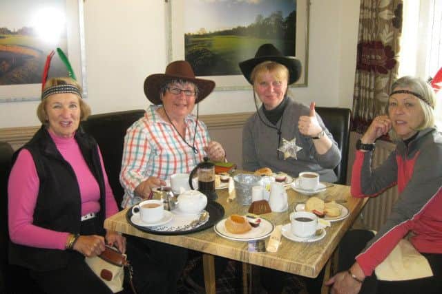 Woodhall Spa ladies' post-match snack.