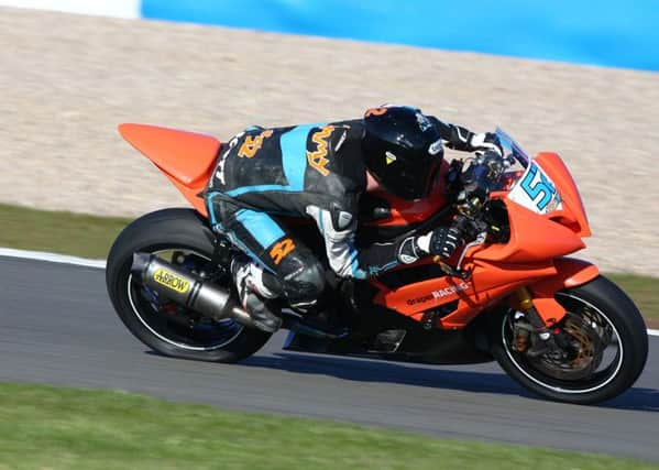 Tommy Philp testing at Donington Park.
