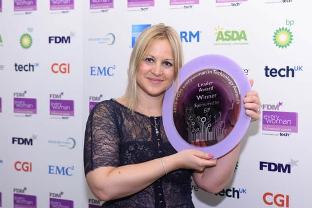 Paula Constant, Field Director at Openreach, was crowned 'Leader of the Year' award at FDM Everywoman in Technology Awards.  (Photo: Steve Dunlop).