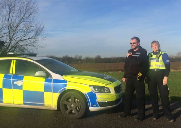 Police officers on hare coursing duty