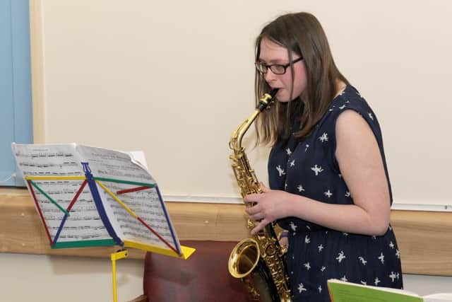 Saxophonist Phoebe Turner Sleaford Awards 2016 organised by Sleaford Town Council and Sleaford Standard. EMN-160804-171531001