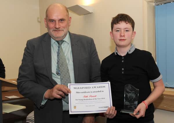 Young Sleafordian of the Year Seth Parrot at Sleaford Awards 2016 organised by Sleaford Town Council and Sleaford Standard. EMN-160804-171627001