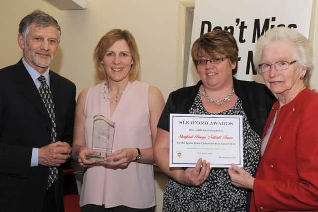 Sleaford Barge Netball Club win Club of the Year at Sleaford Awards 2016 organised by Sleaford Town Council and Sleaford Standard. EMN-160804-171458001