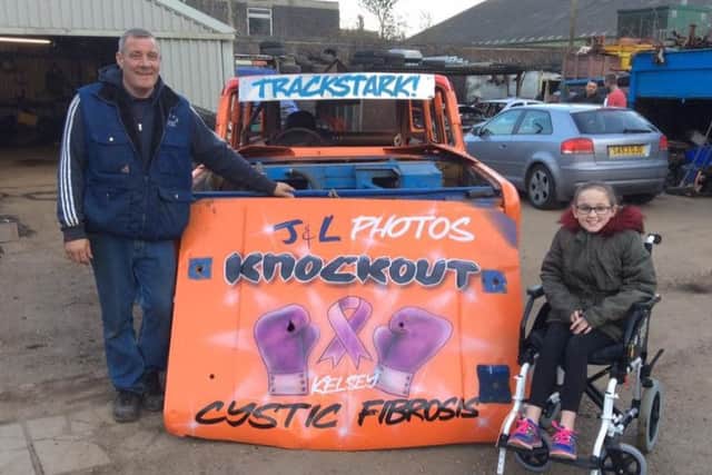 Boston banger driver Shaun Starky Stark with Kelsey Ingamells