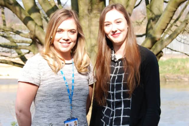 Vicky Rose with her Mentor Kelly Waldie who is Social Marketing Project Officer at Lincolnshire Community Health Services EMN-160413-075242001