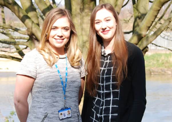 Vicky Rose with her Mentor Kelly Waldie who is Social Marketing Project Officer at Lincolnshire Community Health Services EMN-160413-075242001