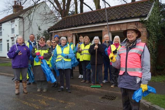 Liz Hobson led the clean up at Binbrook EMN-161204-082442001