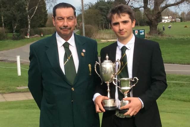 Josh Payne receives his silverware.