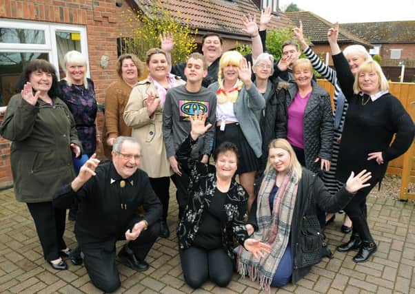 Members of theatre group, Anderby Charity Entertainers, who are to hold a show in aid of Joshua Russell (pictured, middle).