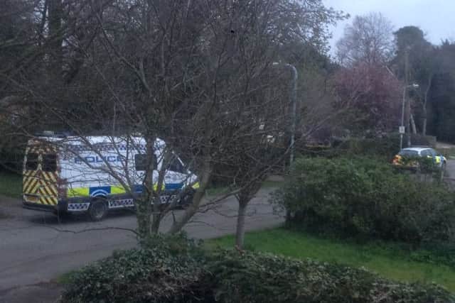 The scenen in Stewton Lane in Louth this evening. Photo credit: @ValentinoMossy
