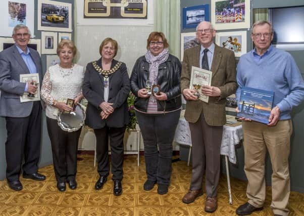 Pictured after the awards ceremony at the H&DPS Annual Exhibition are, from left, Eric Lees, Sandra Todd, Mayor of Horncastle Angela Birchall, Jean Bray, Ron Abbott and Ted Coote. Photo by Oscarpix Imaging. EMN-161204-075955001