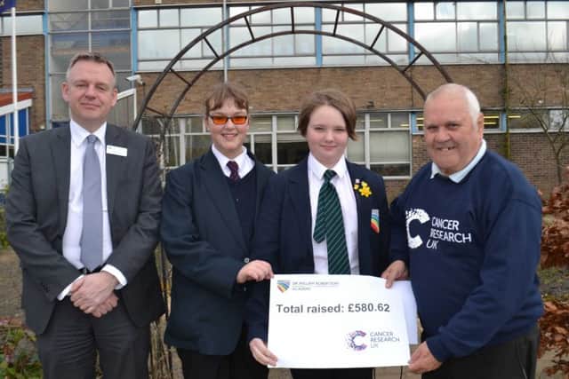 Sir William Robertson Academy has donated £580.62 to Cancer Research UK