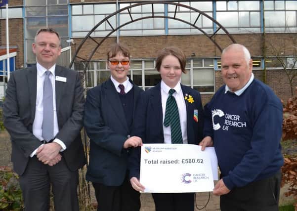 Sir William Robertson Academy has donated Â£580.62 to Cancer Research UK