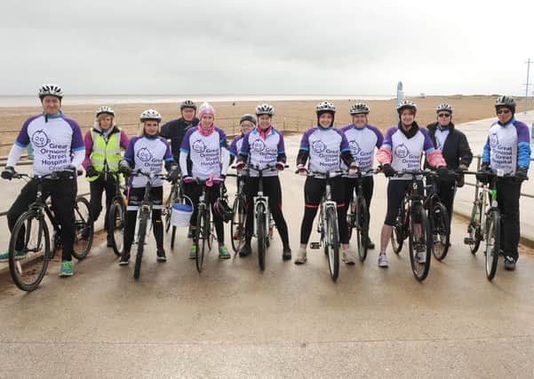 The charity cycle ride sets off from Skegness to Sleaford for Great Ormond Street Hospital. EMN-160418-193354001
