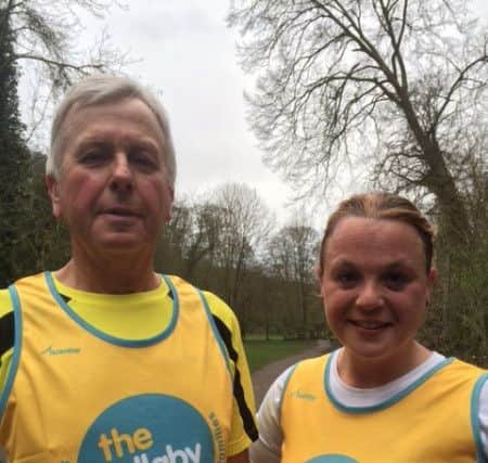 Pete and Tracy prepare for the London Marathon.