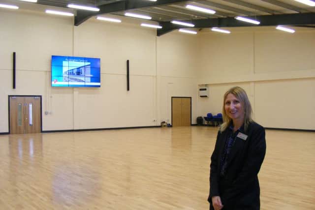 Claire Adams, vice-principal of St George's Academy and head of campus at Ruskington, in the new hall EMN-160419-164032001