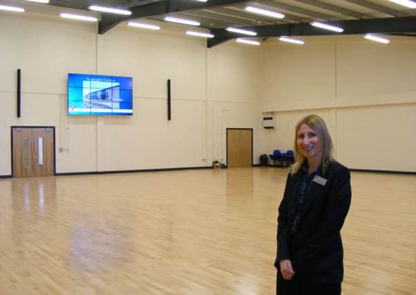 Claire Adams, vice-principal of St George's Academy and head of campus at Ruskington, in the new hall EMN-160419-164032001