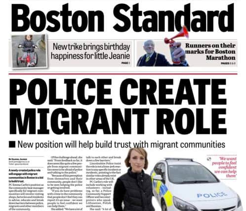 The Boston Standard front page, April 20, 2016