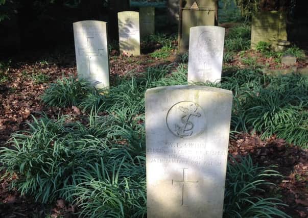 Some of the First World War graves in Boston Cemetery.