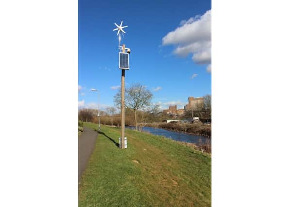 One of SKDC's flytipping cameras located between Trent Road and Swingbridge Road in Grantham. EMN-160423-075709001