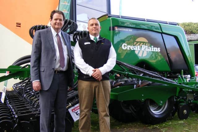 James McNair, managing director, and Mark Dolby, sales manager of Great Plains farm machinery manufacturer of Sleaford at the Made in Sleaford event. EMN-160426-161441001