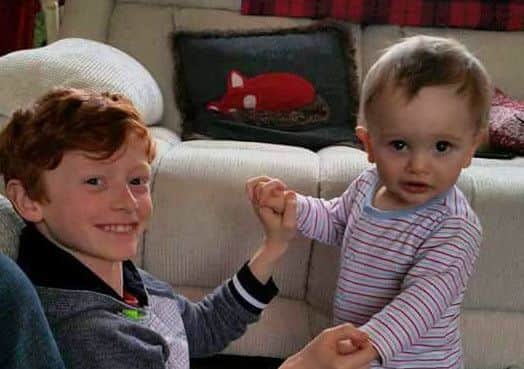 Zachary Wildey-Parks pictured with brave Jacob McDonald.