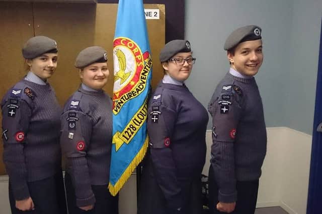 The newly promoted Air Cadets in Louth.