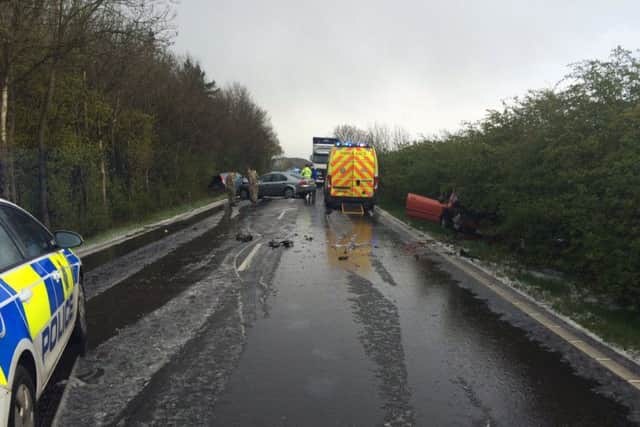 The crash on the A17 at Leadenham