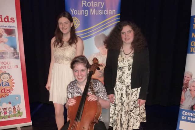 Young musicians: Bobbie Brader, Isobella Dickson and Felicity Turner EMN-160405-094917001