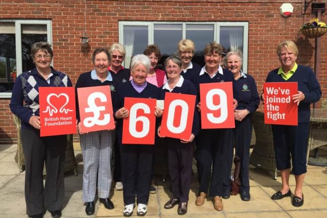 Golf club ladies from Woodthorpe Hall have raised £600 for the British Heart Foundation.