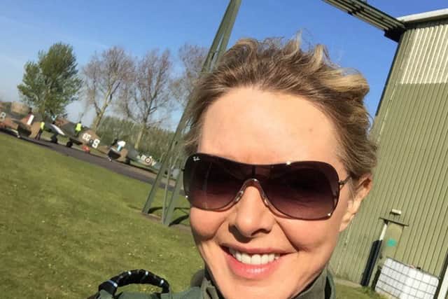 Carol Vorderman tweets from RAF Coningsby.