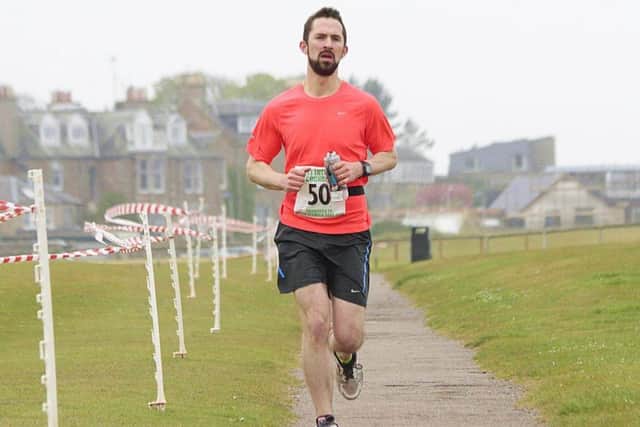 Nicholas in training for the Edinburgh marathon. Photo: Gordon Donnachie, Running Friends Scotland