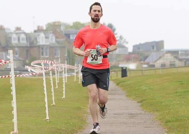 Nicholas in training for the Edinburgh marathon. Photo:  Gordon Donnachie, Running Friends Scotland