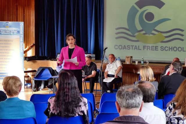 MP Victoria Atkins chaired the public meeting in Mablethorpe on Friday evening.