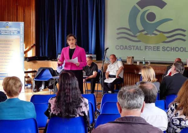 MP Victoria Atkins chaired the public meeting in Mablethorpe on Friday evening.