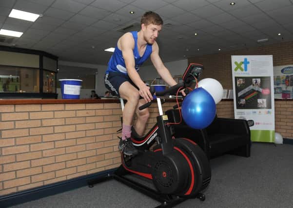 Duty manager at 1Life Gym, East Road, Sleaford, Nathan Chambers doing 100km cycle ride for Make a Wish Foundation. EMN-160515-144412001