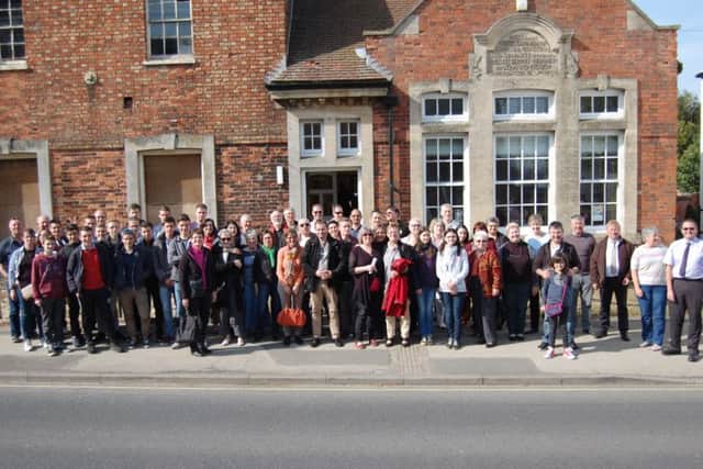 Guests from Fresnay Sur Sarthe arriving in Spilsby. ANL-161205-112532001