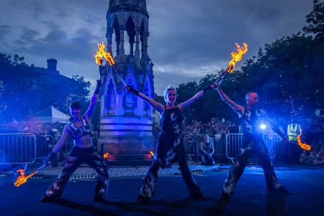Thrilling fire show Flame Oz are the headline act kicking off the nine-day So Festival - beginning in Mablethorpe.