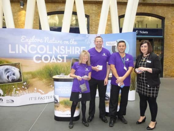 County council sustainable travel staff took the opportunity to promote the East Coast at Kings Cross Station as part of a Community Rail in the City event.