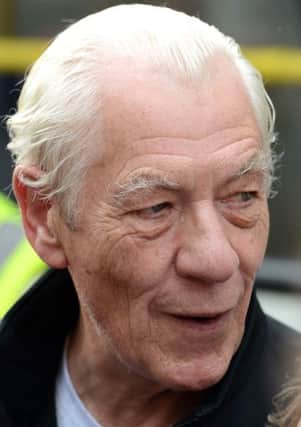 Sir Ian McKellen filming Mr Holmes in Hailsham Pavillion EMN-160517-151318001