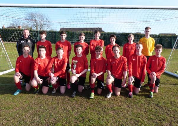 Caistor Crusaders U15s with team manager Andy Knowles (back left) EMN-160516-103950002