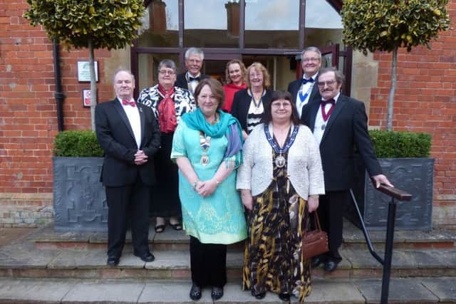 President Dianna Broadmeadow, Mayor Councillor Sue Locking, and guests.