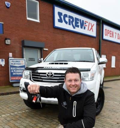 Last year's winner Darren Lawton with his prize.