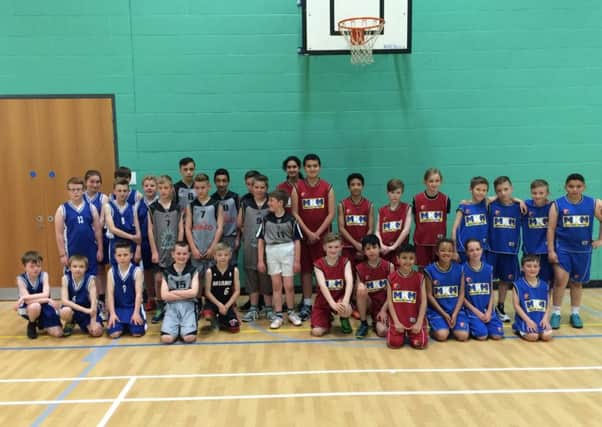 Teams at the junior basketball tournament in Grimsby EMN-160516-171521002