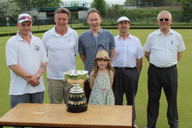 Pictured from left are Wayne Clarke, Mick Thompson, Paul and Neve Tyler, Ted Streeter, Michael Dunne.