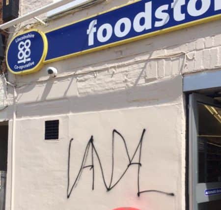 Graffiti in Tattershall earlier this week. 6GBsotroc2_zpceFyZd9