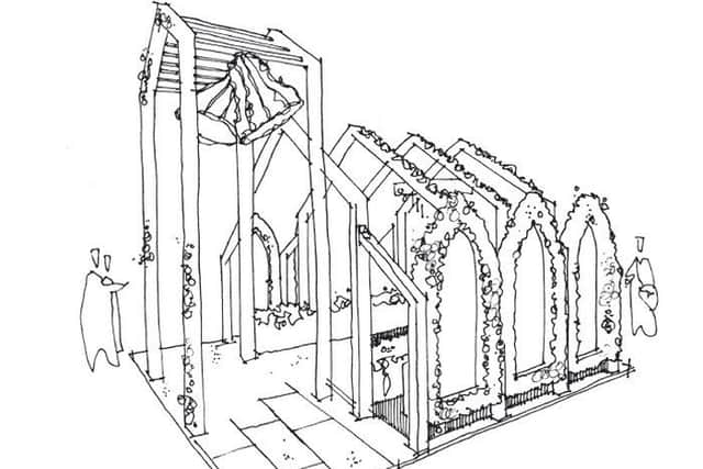 Interfloras Chelsea Flower Show design was inspired by St Denys Church.