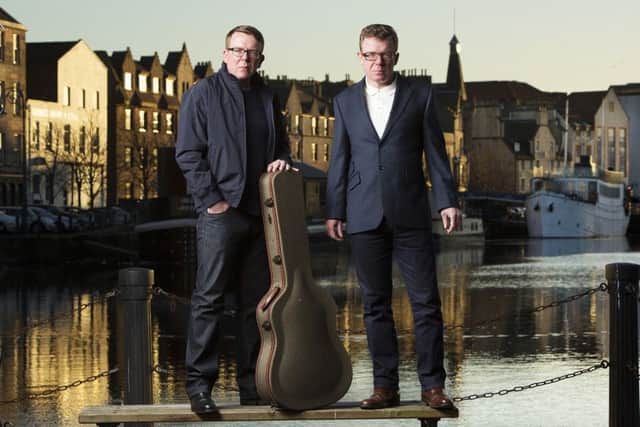 Craig and Charlie Reid, The Proclaimers take a walk on the shore, Leith, Edinburgh, Scotland, UK. 2nd December 2014
PHOTO BY MURDO MACLEOD
All Rights Reserved
Tel + 44 131 669 9659
Mobile +44 7831 504 531
Email: m@murdophoto.com
STANDARD TERMS AND CONDITIONS APPLY (press button below or see details at http://www.murdophoto.com/T%26Cs.html
No syndication, no redistribution, Murdo Macleods repro fees apply. ARCHIVAL EMN-160518-124345001