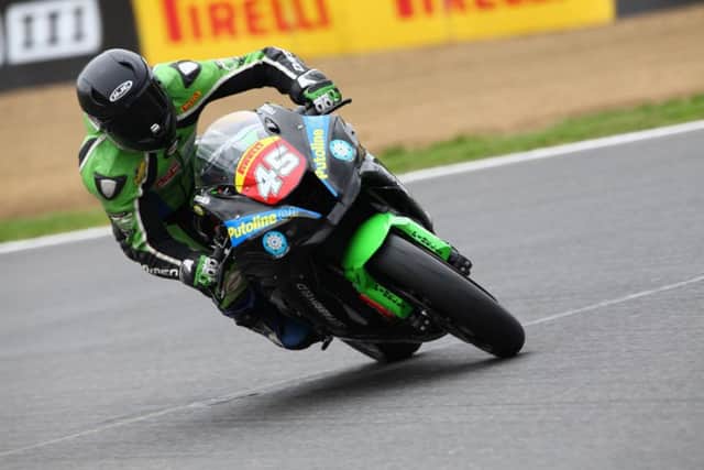 Tom Fisher on the Brands Hatch track. Photo: Dave Yeomans.
